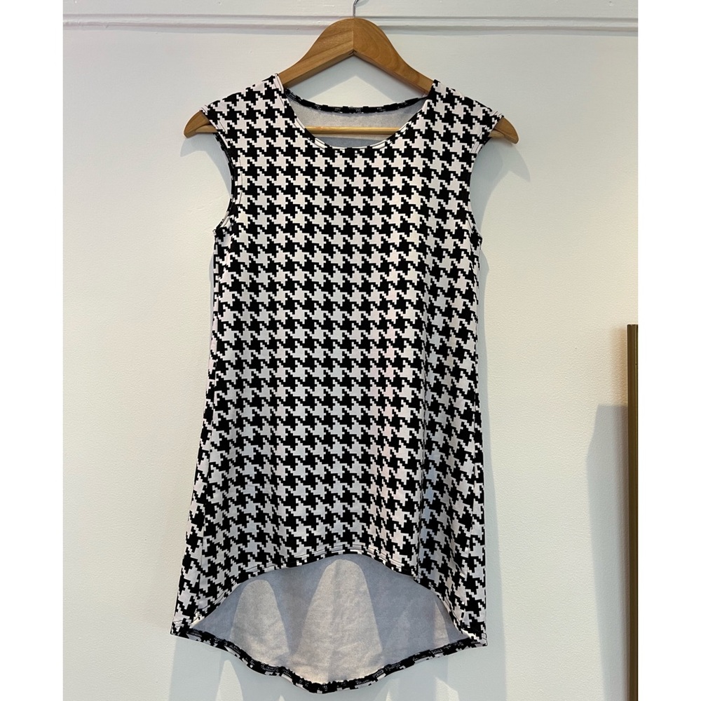 Black Milk size XXS sample houndstooth high-low top